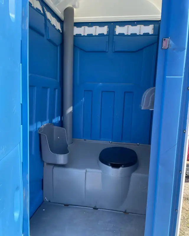 Portable toilet rental setup